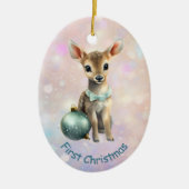 Grandson First Christmas Kitten セラミックオーナメント (正面)