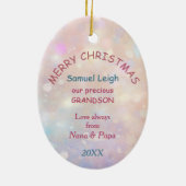 Grandson First Christmas Kitten セラミックオーナメント (裏面)