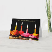 Grandson Happy Birthday Cupcakes and Candles カード (正面)