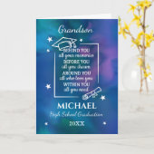 Grandson High School Graduation Custom Name Year  カード (黄色い花)