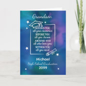 Grandson High School Graduation Custom Name Year カード (正面)