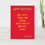 Grandson motivational birthday greeting cards カード<br><div class="desc">motivational birthday cards with dedication to grandson</div>