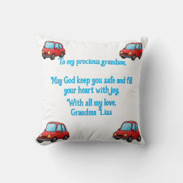 Grandson Prayer From Grandma Throw Pillow クッション