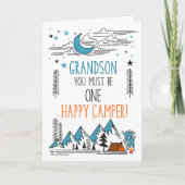 Grandson Summer Camp One Happy Camper カード (正面)