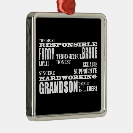 Grandsons誕生日&クリスマス：クオリティ メタルオーナメント (右)