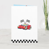 Grandson's 3rd Birthday Racing Car Greeting カード (裏面)
