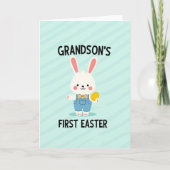 Grandsons First Easter Celebration Card カード (正面)