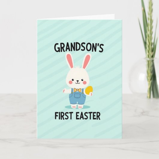 Grandsons First Easter Celebration Card カード (正面)