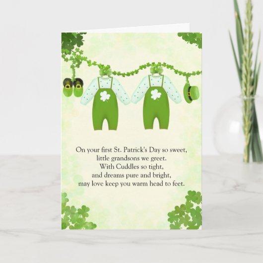 Grandsons Twins First St Patricks Day カード (正面)