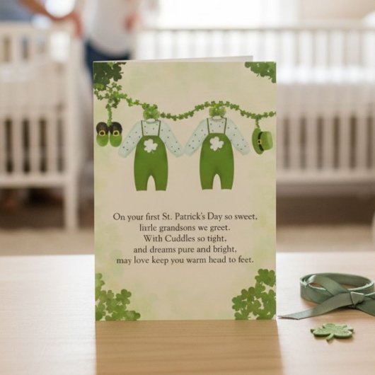 Grandsons Twins First St Patricks Day カード