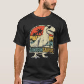 Grandsonsaurus T Rex Dinosaur Grandson Saurus Fami Tシャツ (正面)