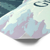 Grandvalira Andorra Snowboarding Travel Poster ポスター (角)