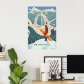 Grandvalira Andorra Snowboarding Travel Poster ポスター (ホームオフィス)