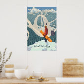Grandvalira Andorra Snowboarding Travel Poster ポスター (キッチン)