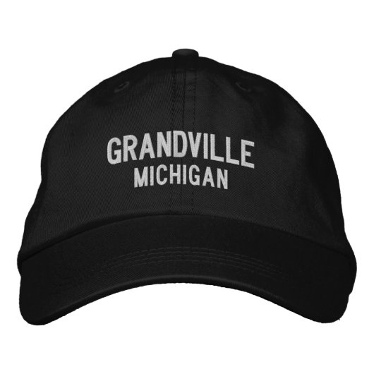Grandville Michigan Embroidered Baseball Hat 刺繍入りキャップ (正面)