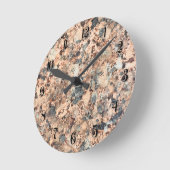 Graniteテクスチャ ラウンド壁時計 (傾斜)