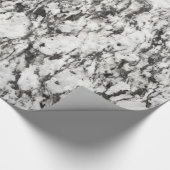 Graniteテクスチャ |黒の大理石の背景 ラッピングペーパー (角)