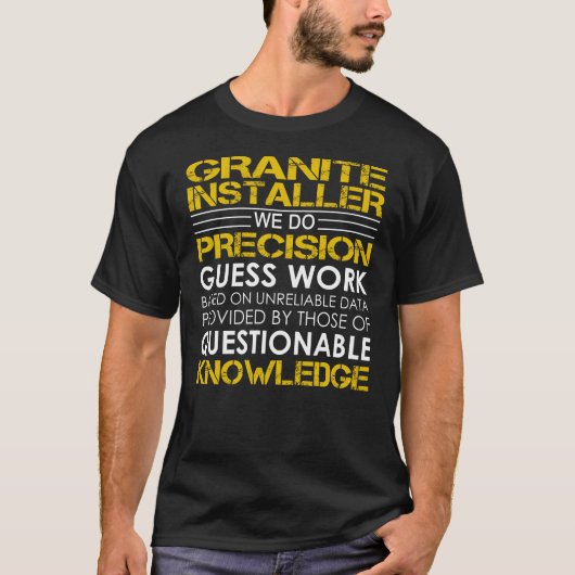 Granite Installer Precisionの作業 Tシャツ (正面)