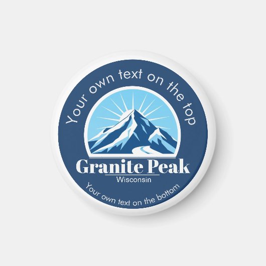 Granite Peak Wisconsin ski resort souvenir  マグネット (正面)