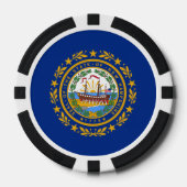 Granite Stater Flag, Flag of New Hampshire ポーカーチップ (正面)