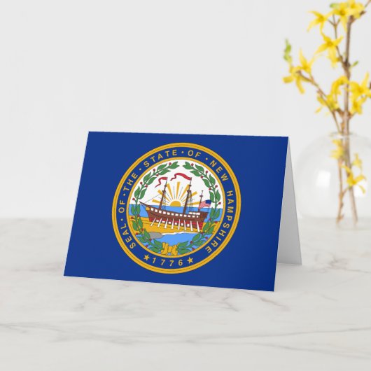 Granite Stater Seal, Seal of New Hampshire カード (黄色い花)