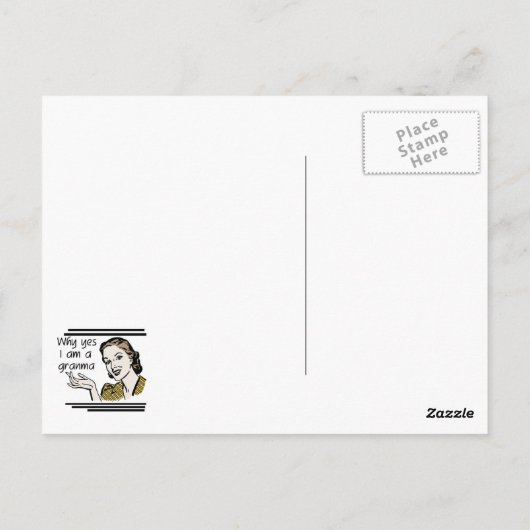 GranmaのレトロのTシャツおよびギフト ポストカード (裏面)