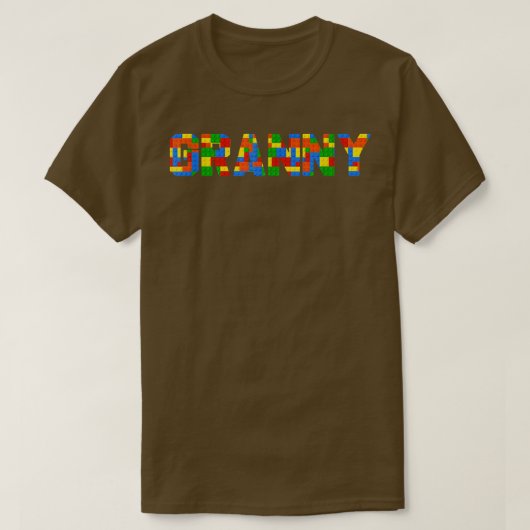 Granny Brick Builder Funny Blocks Master Builder Tシャツ (デザイン正面)