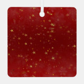 Granny Dressed As Christmas Tree Holding Six Seven メタルオーナメント (裏面)