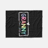 Granny Est 2026 Promoted To Grandma 2026 For Grand フリースブランケット (正面(横))