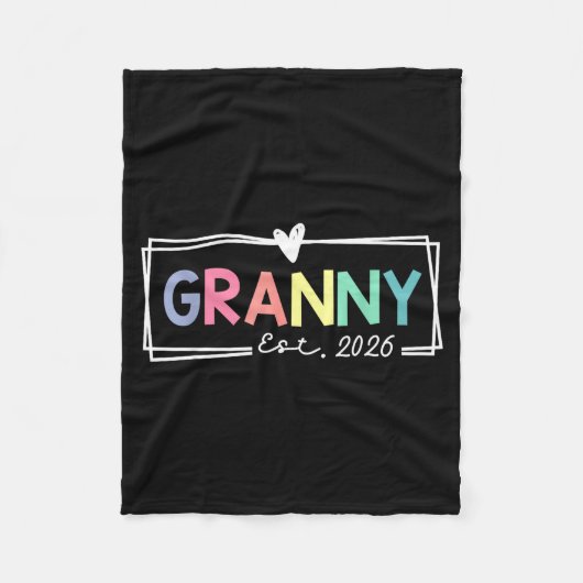 Granny Est 2026 Promoted To Grandma 2026 For Grand フリースブランケット (正面)
