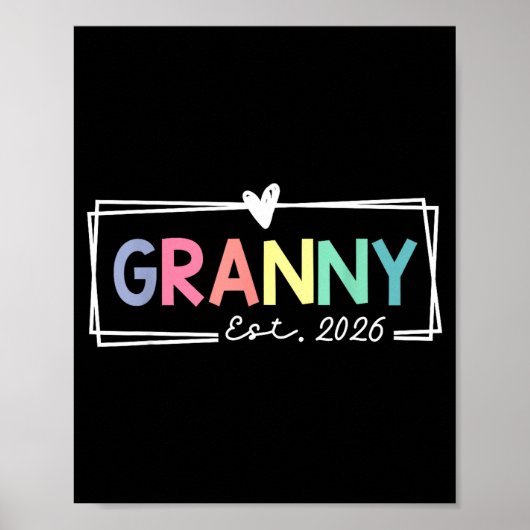 Granny Est 2026 Promoted To Grandma 2026 For Grand ポスター (正面)