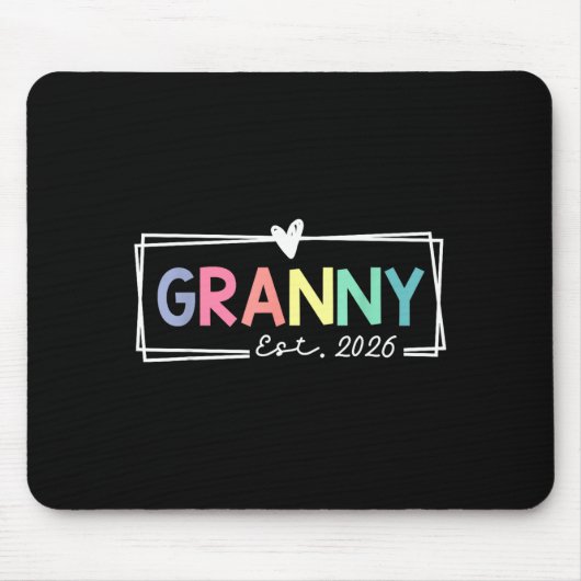 Granny Est 2026 Promoted To Grandma 2026 For Grand マウスパッド (正面)