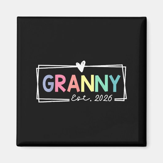 Granny Est 2026 Promoted To Grandma 2026 For Grand マグネット (正面)