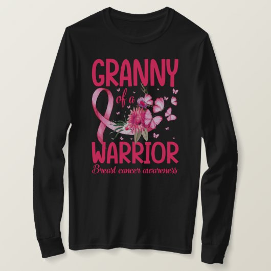 GRANNY of a Warrior Breast Cancer Awareness Tシャツ (デザイン正面)