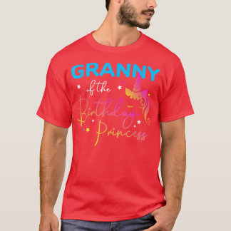 Granny of the Birthday Princess Bday Unicorn Grand Tシャツ