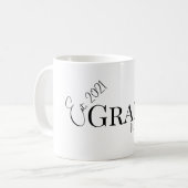 Granny or Grammy Established Custom Year Modern  コーヒーマグカップ (正面左)