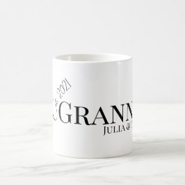 Granny or Grammy Established Custom Year Modern  コーヒーマグカップ