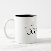 Granny or Grammy Established Custom Year Modern  ツートーンマグカップ (左)