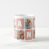 Granny Photo Collage Retro Text 6 Picture Template コーヒーマグカップ (中央)