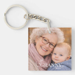 Granny Photo Established Year Modern Heart キーホルダー