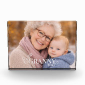 Granny Photo Established Year Modern Heart フォトブロック (正面)