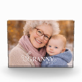Granny Photo Established Year Modern Heart フォトブロック