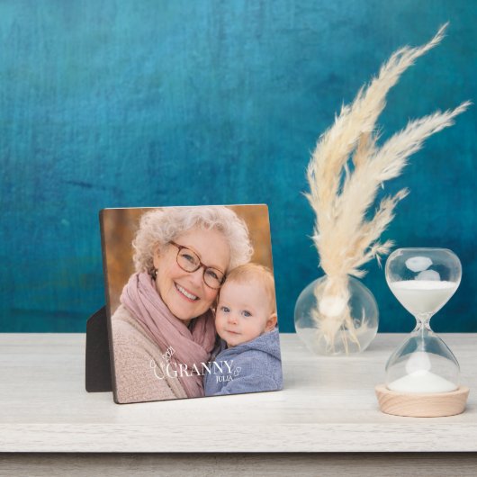 Granny Photo Established Year Modern Heart フォトプラーク (インサイチュ)