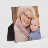 Granny Photo Established Year Modern Heart フォトプラーク (正面)