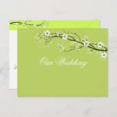 Granny Smithリンゴ救の花は日付/DIY色 案内ポストカード (正面/裏面)