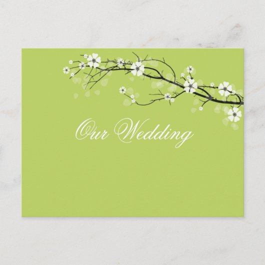 Granny Smithリンゴ救の花は日付/DIY色 案内ポストカード (正面)