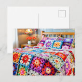 Granny Square Crochet Art ポストカード (正面/裏面)