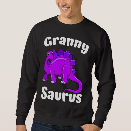 Grannysaurus Granny Dinosaur  Dino Mother's Day スウェットシャツ (正面)