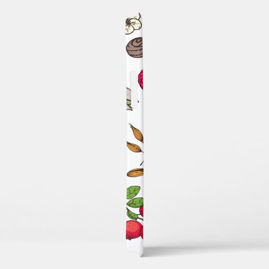 Granola, muesli seamless pattern. Oat flakes hand Case-Mate iPhoneケース (裏面 / 右)