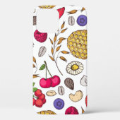 Granola, muesli seamless pattern. Oat flakes hand Case-Mate iPhoneケース (裏面)